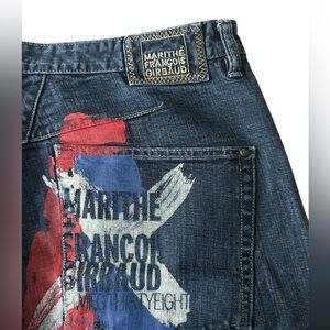 Marithe Francois Girbaud Blue and Red Men Shorts